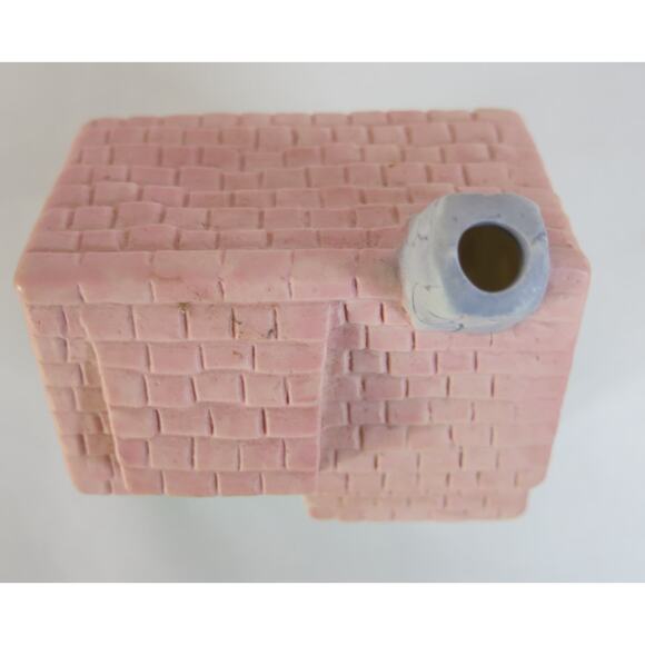 Vintage EASTER VILLAGE Bakery Ceramic House Light Up* 4"x5" Pink Purple 1980's - Picture 7 of 11